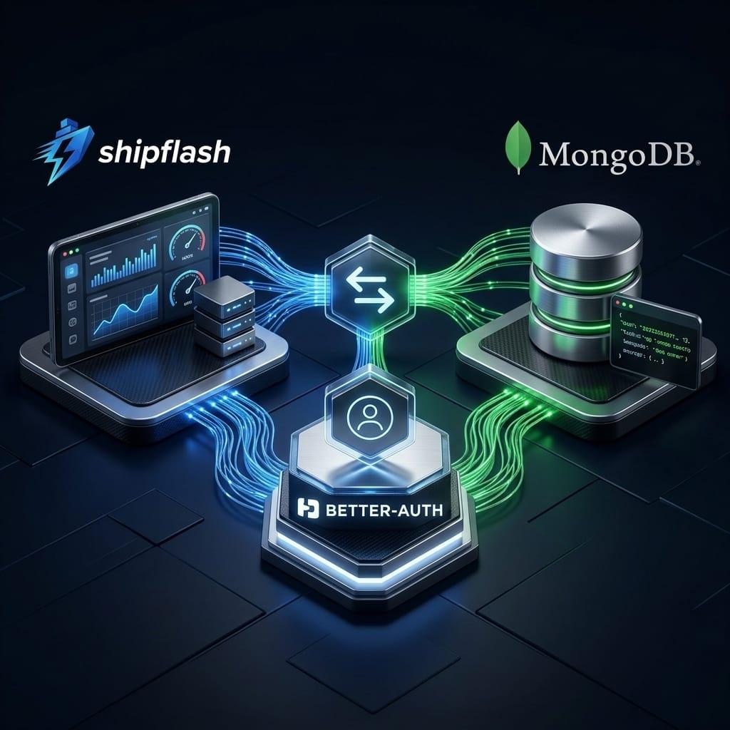 Shipflash coming soon MongoDB and Better Auth tech stack preview
